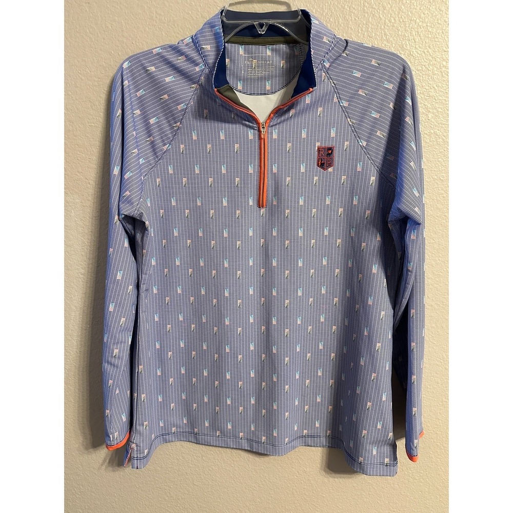 Peter Millar L Long Sleeve UPF 50 Sun Protection Golf‎ Pullover Shirt